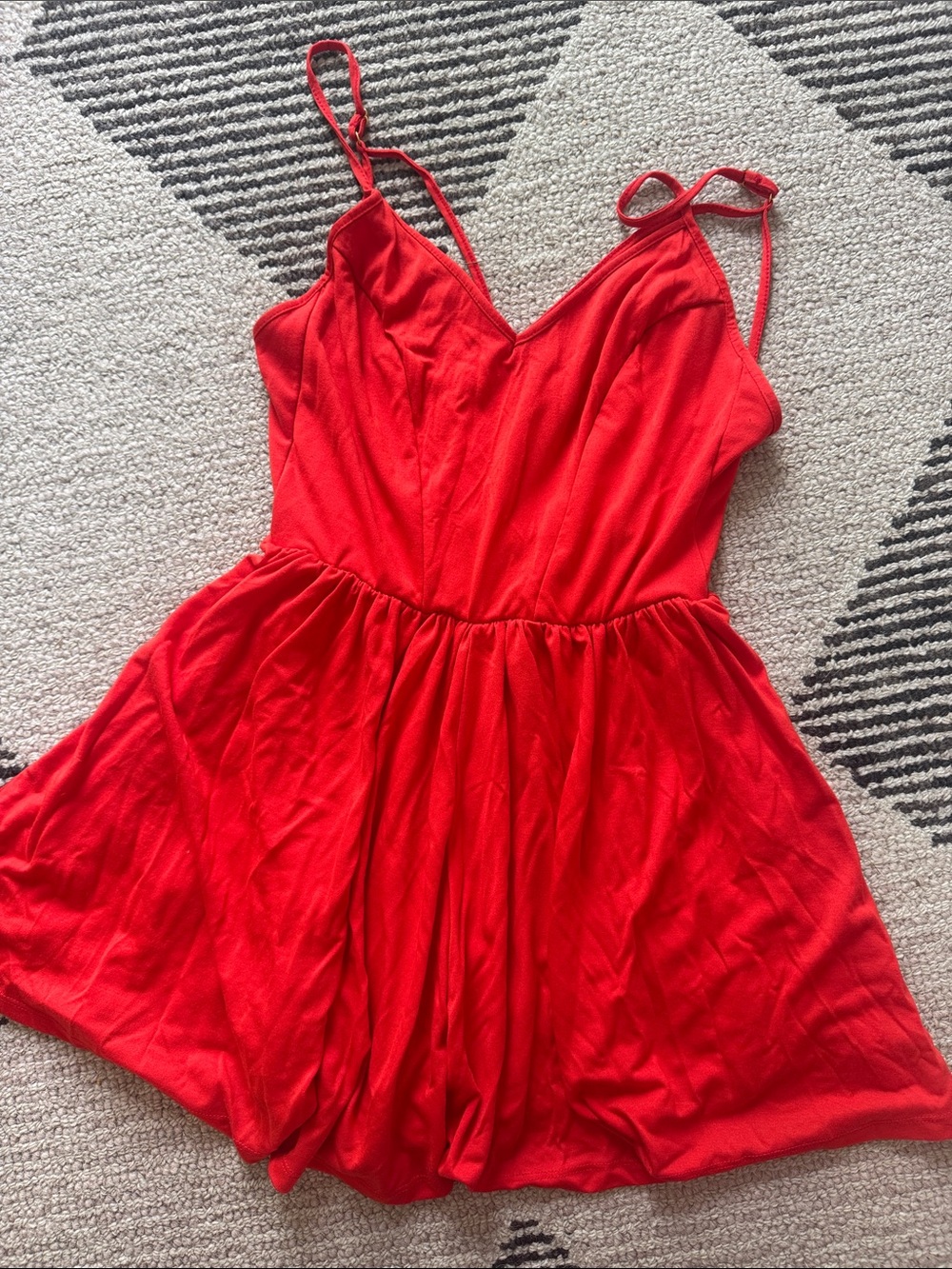 flowy romper dress with strapy open back
